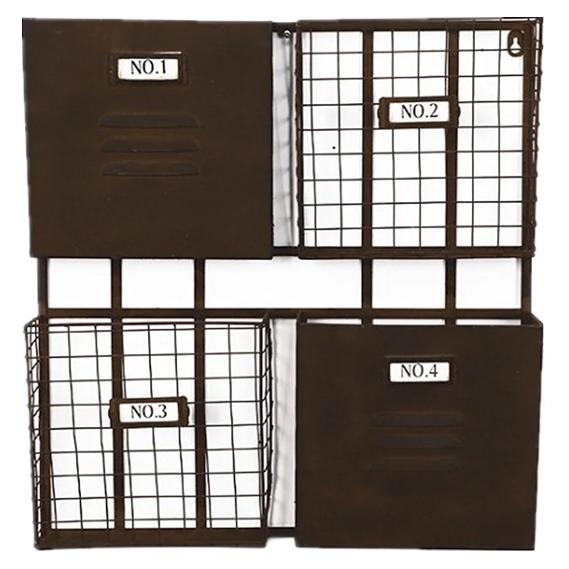 rustic vintage retro metal decoration wall shelf | Дом и сад