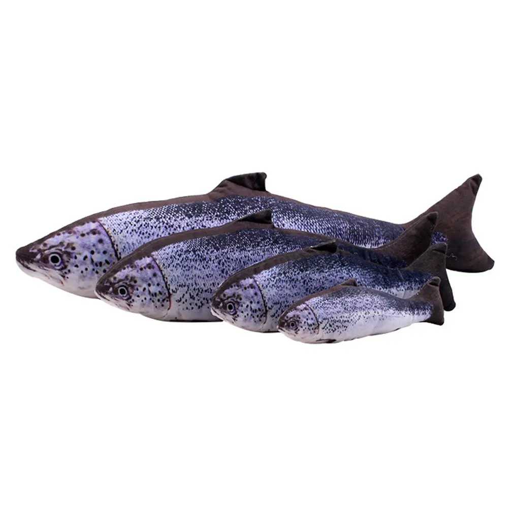 

1Pc Vivid Artificial Fish Shape Simulation Plush Pet Cat Chew Toy Cat Mint Catnip Fish Toys Interaction Training Toys
