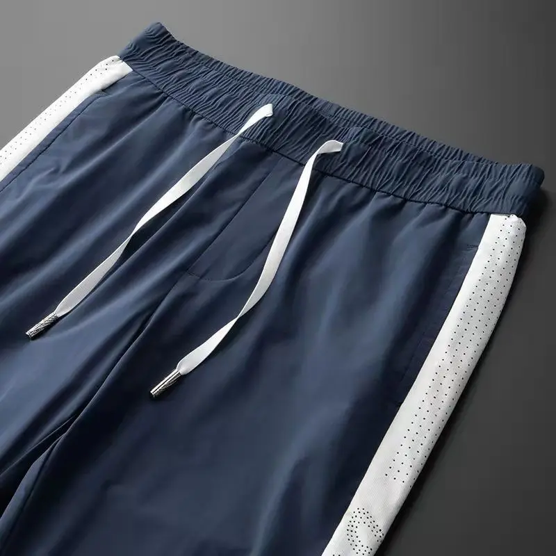 

Side stripe sweatpants men's Corset 2021 summer thin color contrast trend men's quick dry casual pants