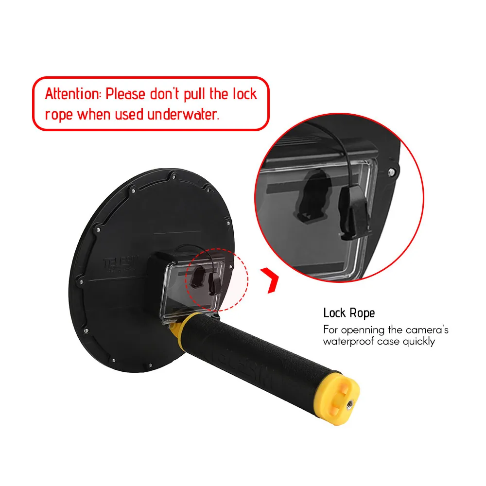 TELESIN водонепроницаемый купол крышка объектива Комплект с водонепроницаемым