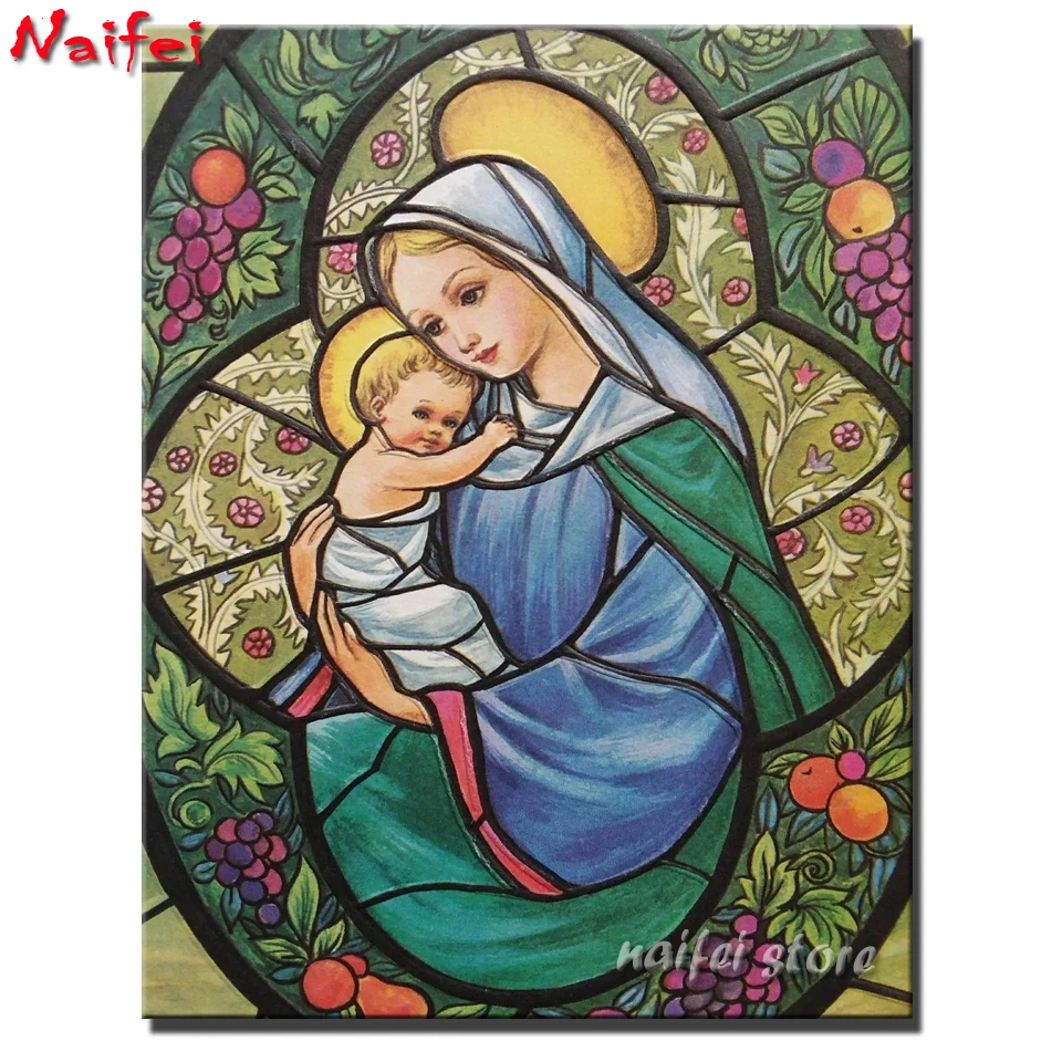 5D алмазная живопись Мать Мария Дева своими руками религиозный пейзаж морской