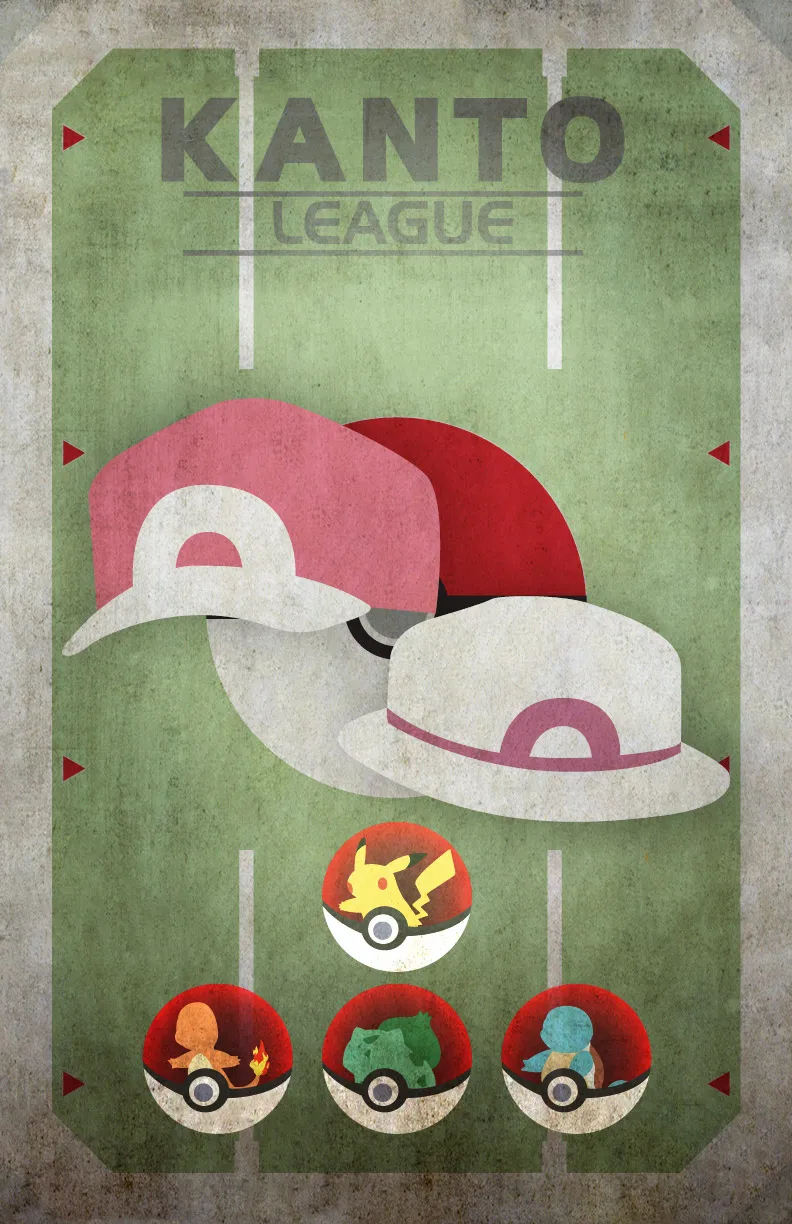 Покемон Лига карманные монстры мультфильм винтажный Ретро Крафт покрытый плакат