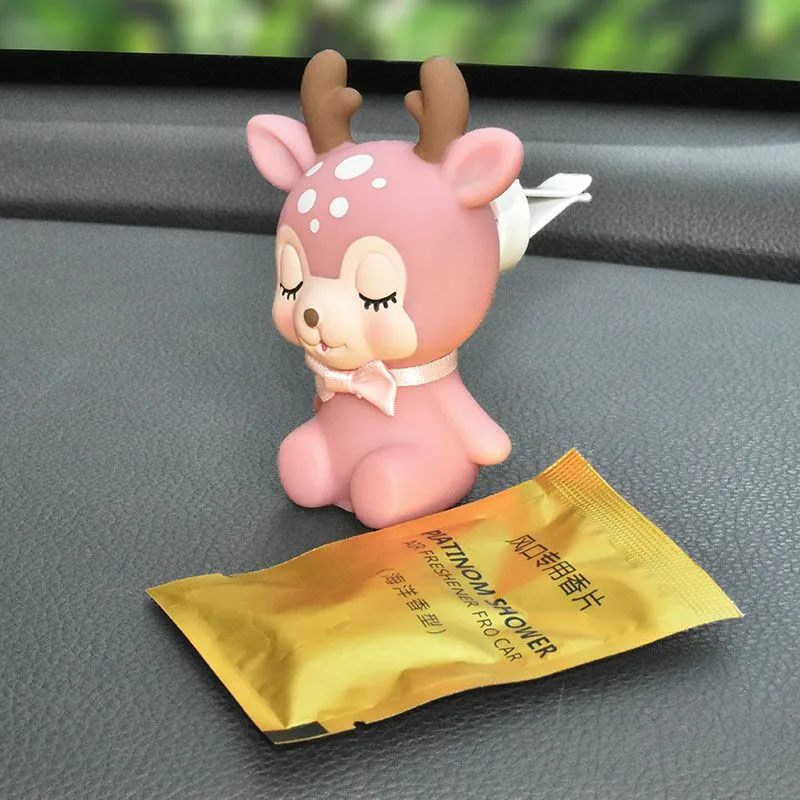 Автомобильный ароматизатор лось твердый парфюм оригинальный с мультяшным