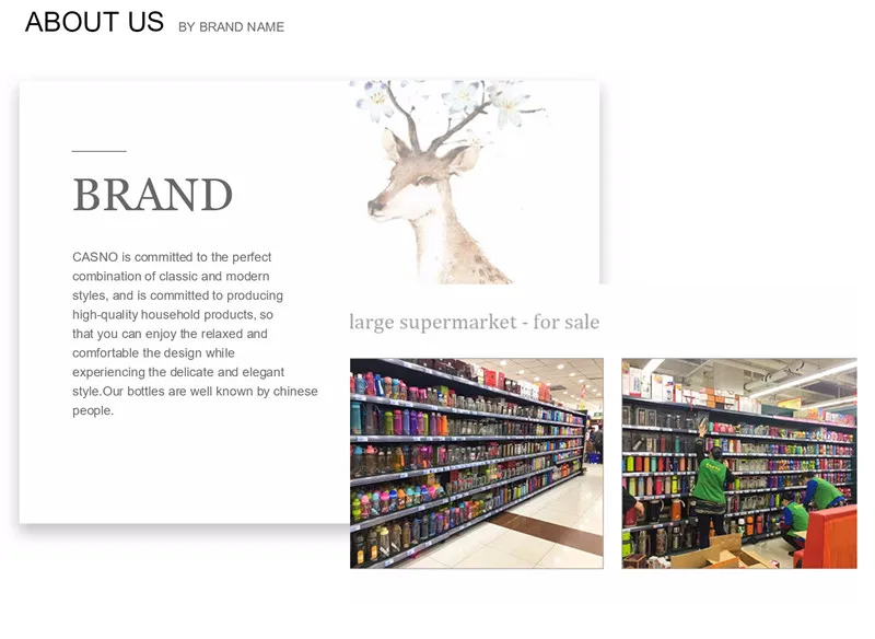 CASNO 300 мл бутылки для воды шейкер бутылка термос гидро колба нержавеющая сталь