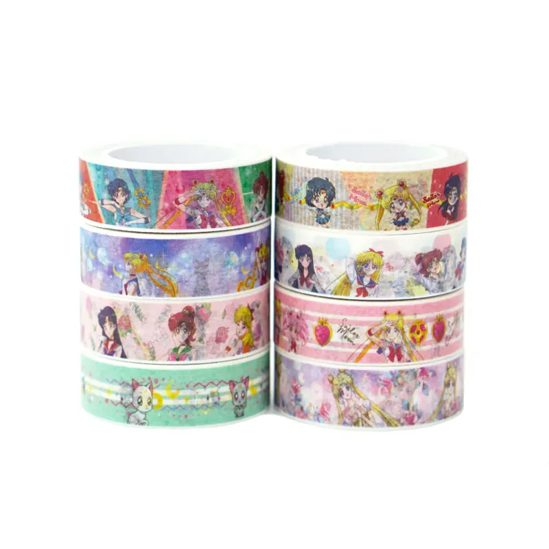 

Cartoon Sailor Moon Girl Cat Washi Tape Anime Paper Adhesive Tape DIY Scrapbooking Sticker Label Masking Tape 1.5cm*10m