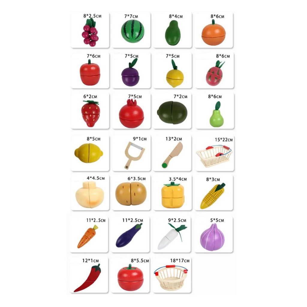 Фермерский рынок корзина-12 штук игрушка кухонные аксессуары-ролевые игры Набор