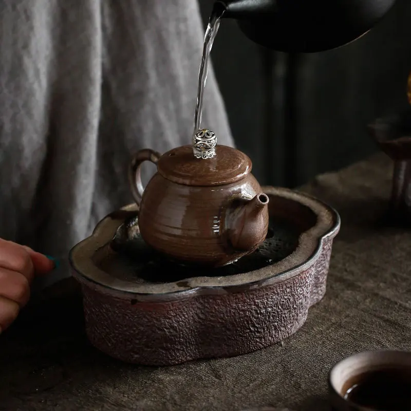 Керамический поднос с кастрюлей для сушки воды дисковая чайная тарелка ручной