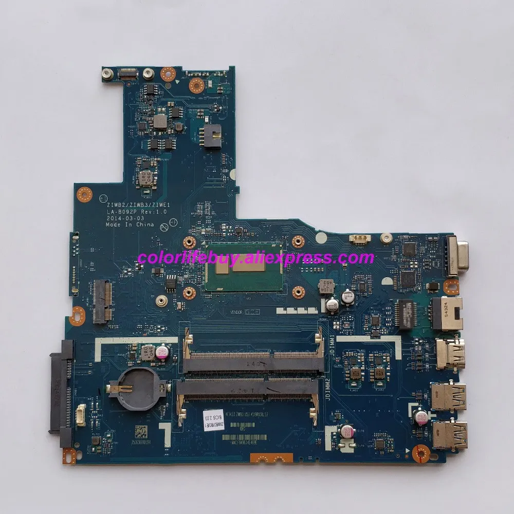 Genuine FRU:5B20G46278 ZIWB2/ZIWB3/ZIWE1 LA-B092P PENT 3558U CPU Laptop Motherboard Mainboard for Lenovo B50-70 Notebook PC