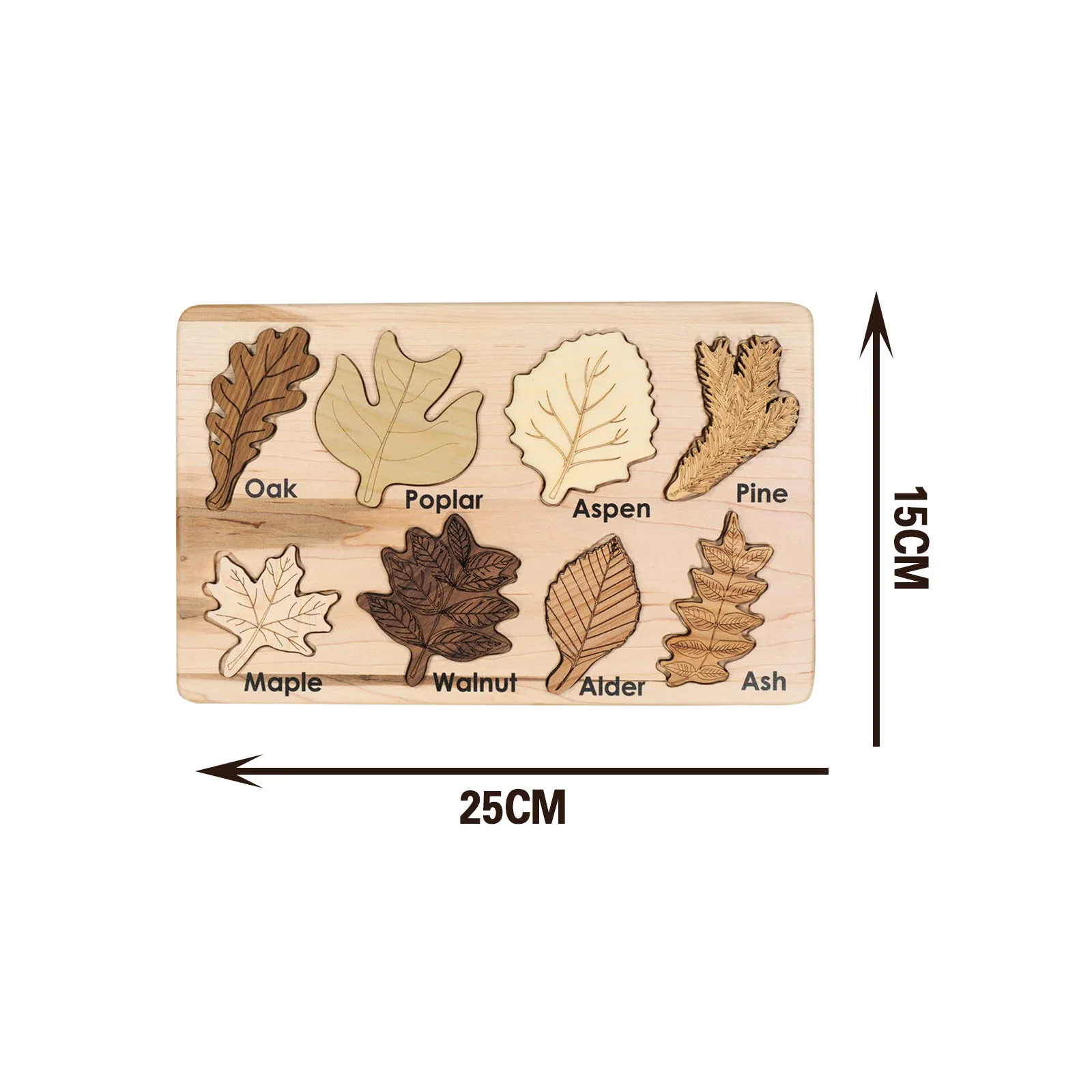 

Leaf puzzle wooden puzzle stem toy Multi-shape Leaf Puzzle Children's Educational Wooden Leaf Puzzle Stem Toy Education Puzzles
