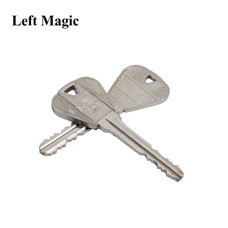 2 шт. Волшебные трюки игрушка складной ключ через бутылку или кольцо