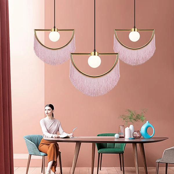 

Modern Led Pendant Lights yellow/pink color For Living Room Bedroom Home Lighting Fixtures Pendant lamp WJ10