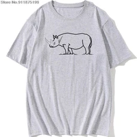 rhino without horn vintage on t shirt men summer vintage brand retro patterns tshirt cheaper good quality cotton tees