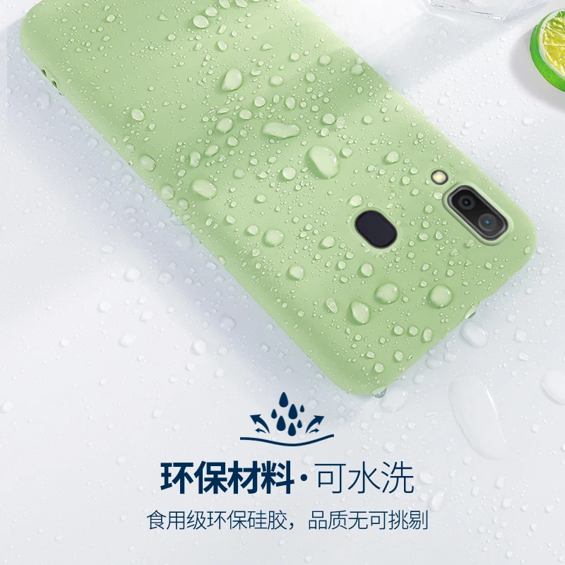 Чехол HATOLY для Samsung Galaxy A30 чехлы из жидкого силикона A305F/DS тонкий мягкий чехол ТПУ и