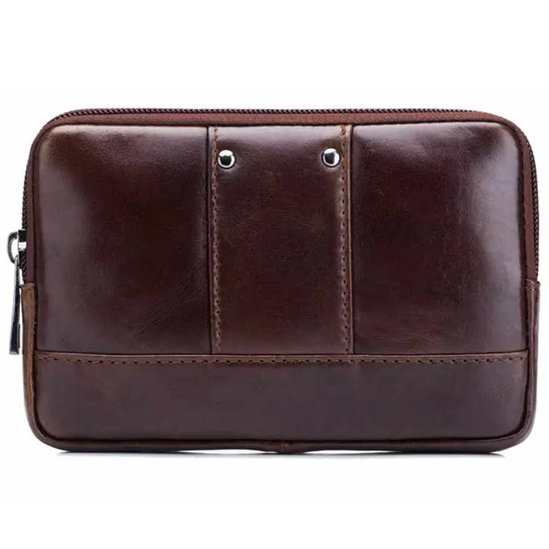 hot sale bullcaptain male purse leisure sling bag small pocket new men waist bag leather sling cigarette bag mobile phone bag free global shipping