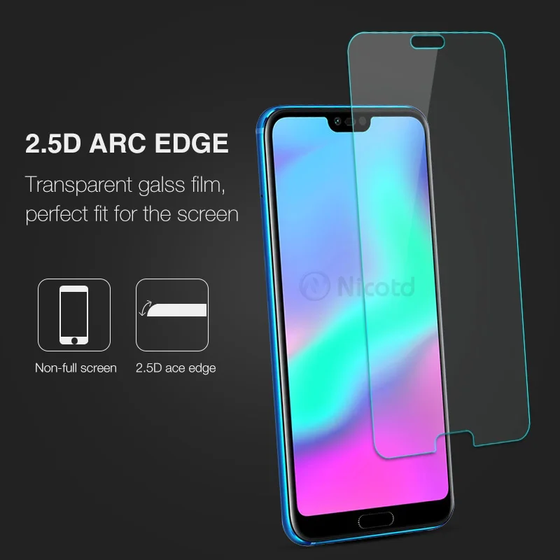 Закаленное стекло Nicotd Премиум Защитная пленка для Huawei Y9 2019 G6 G7 P8 Lite Y5 2018 Honor 6 7 8x 4c 9