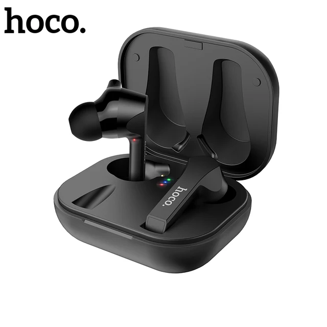 Беспроводное зарядное устройство HOCO наушники вкладыши TWS с Беспроводной Bluetooth наушники 5,0 интеллигентая (ый) сенсорный Управление Беспроводной наушники TWS 3D стерео бас, для игр, спорта, гарнитура