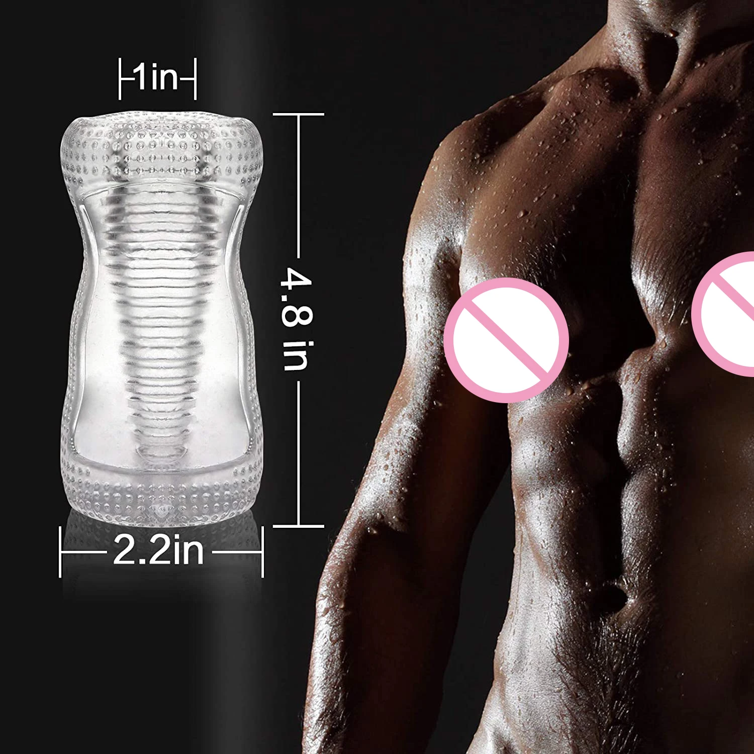 Прозрачный Мужской мастурбатор чашка искусственная киска кристальная Вагина