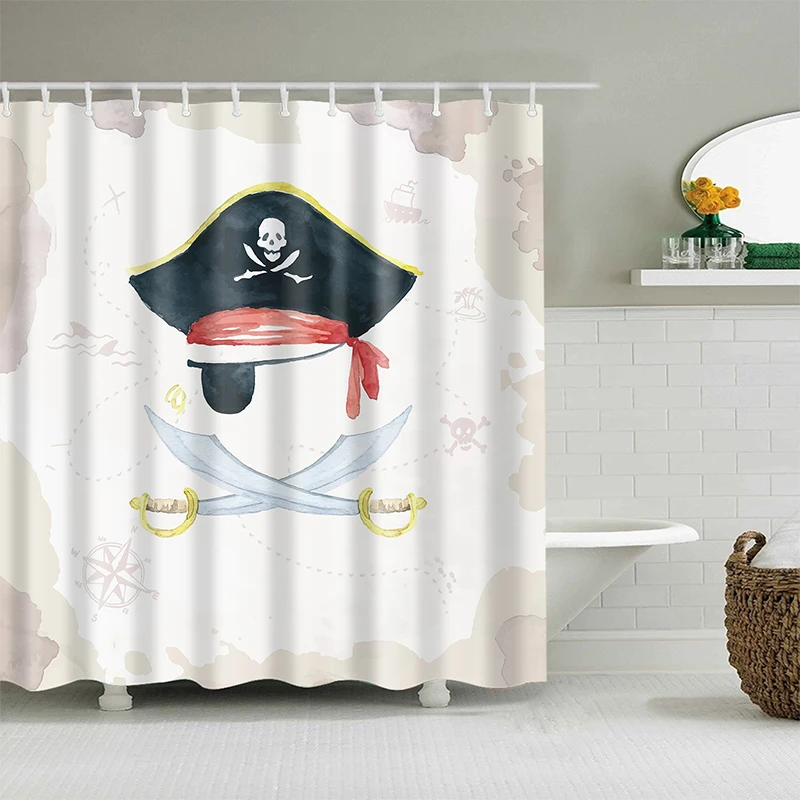 

Alpaca Pattern Bath curtain Cartoon Shower Curtains Polyester Cloth Fabric Bath Screen Printed Curtain for Bathroom Home Decor