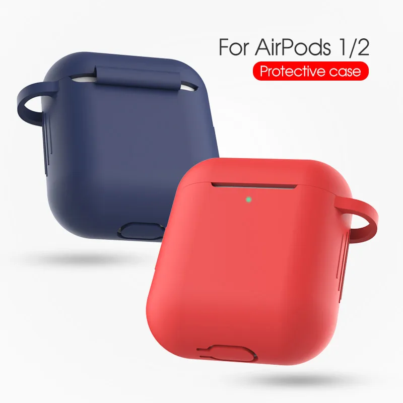 

Case For Airpods Case 1/2 cute Protective Bluetooth Wireless Silicone Earphone Buckle Cover Apple Air Pod case airpods cover