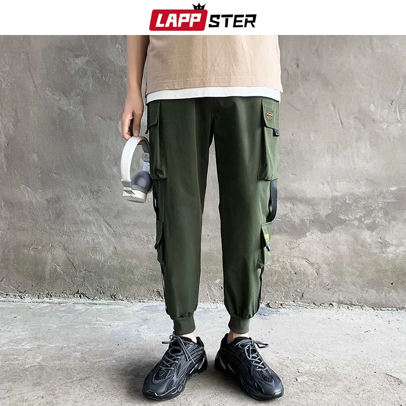 LAPPSTER Мужские Streetwear бегуны Брюки 2019 Mens Hip Hop Black Тренировочные штаны мужчины
