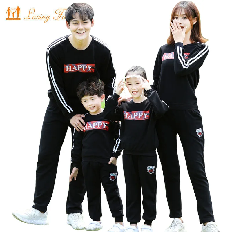 Большой размер комплект хлопковой одежды для мамы дочки папы сына мальчика и