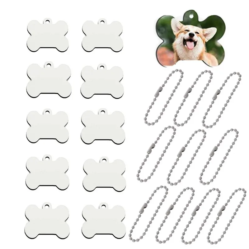 

SNASAN 20 шт. акриловые диски, бирка для собаки, прозрачный чистый комплект с шариковыми бусинами, цепочки для ключей, набор акриловых подвесок, ...