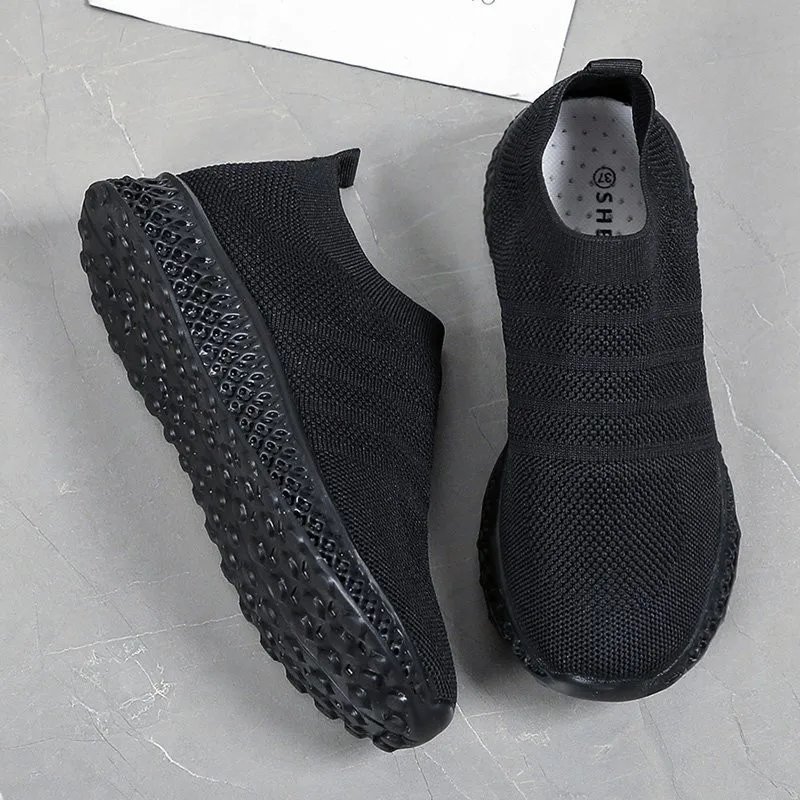 

Shoes Ladies Sneakers Comfortable Slip-on Sneakers Casual Lazy Shoes Lightweight Couple Socks Sneakers Comfortable Non-slip Slee