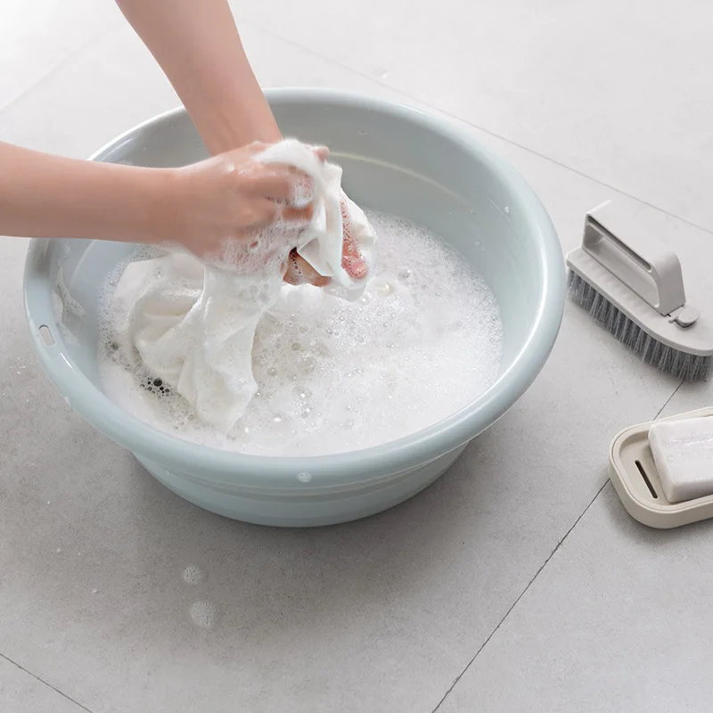 

Foldable Washbasins Outdoor Tourism Folding Basin Plastic Thickened Laundry Tub Compressed Portable Washbowl Household Products