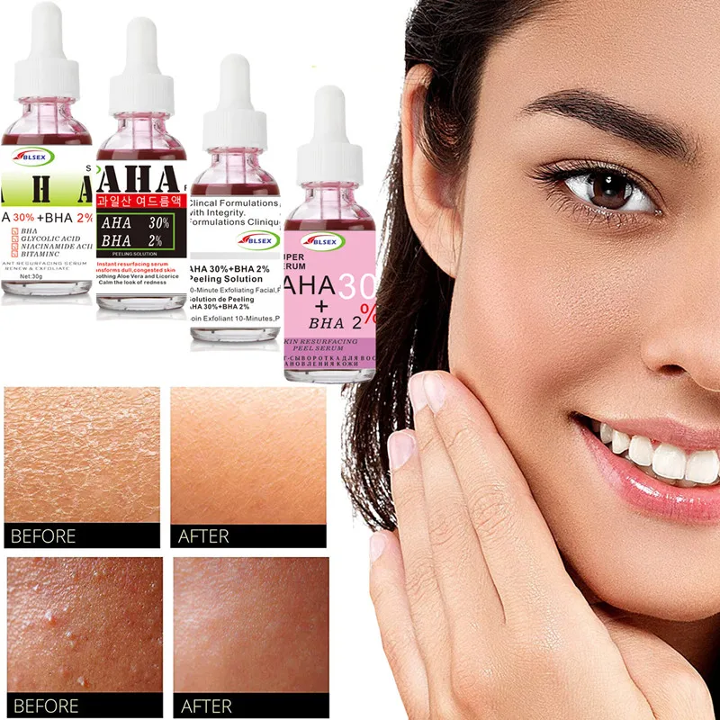 Фруктовая кислота со склада 10% Отшелушивающий раствор AHA 30% + BHA 2% Гиалуроновая