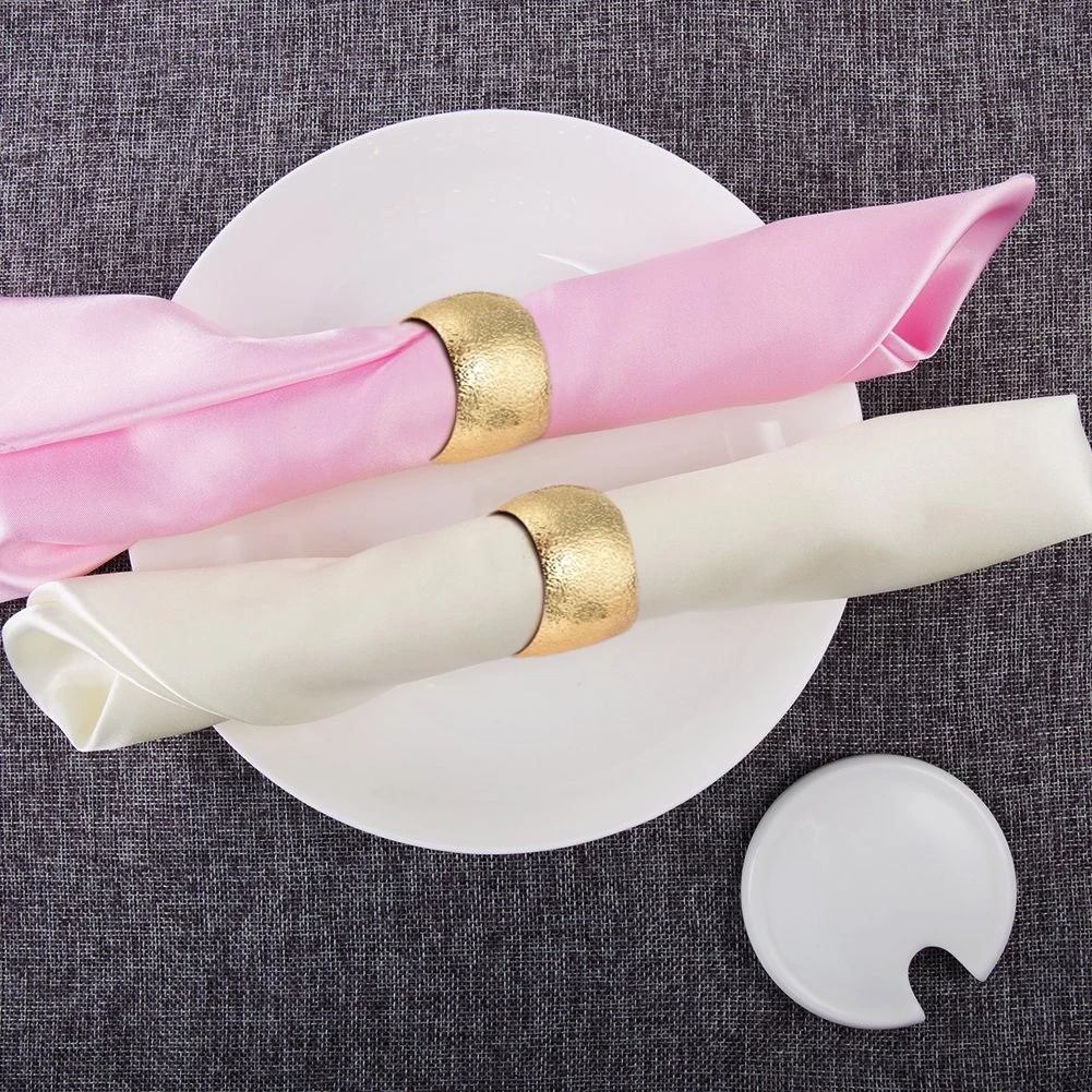 

Chinese Napkin Buckle Hotel Drum-shaped Metal Napkin Buckle Napkin Rings Soft Loading Table Decorations Gold Buckle Simple