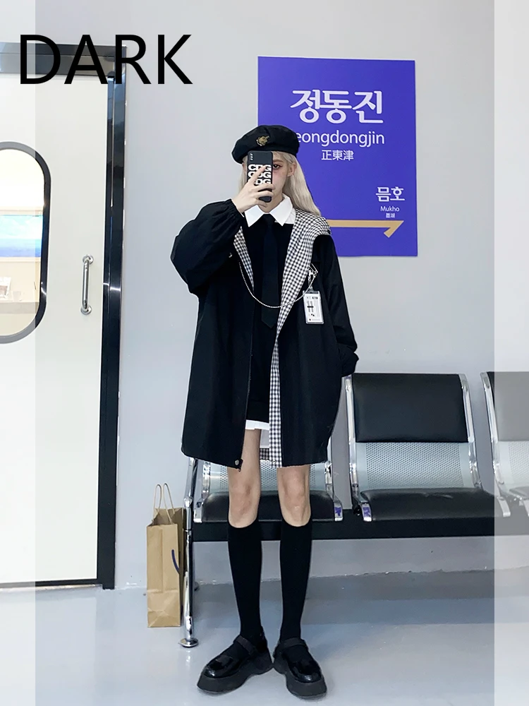 Женская Стеганая куртка с капюшоном DARK Design Sense новая стильная клетчатая