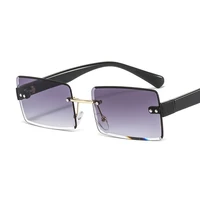 fashion 2021 new frameless cut edge sunglasses hong kong style sunglasses trendy sunglasses glasses women shades for women
