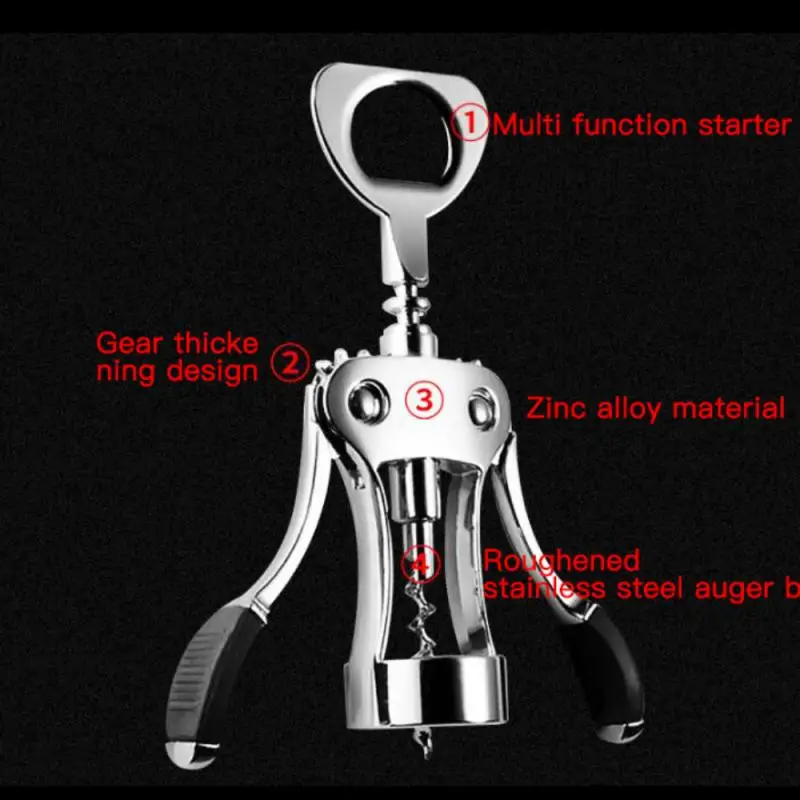 

Metal Wine Corkscrew Beer Bottle Opener Can Opener Manual Can Opener Gadget Wine Accessories Kitchen Tools Beer Bar Accessories