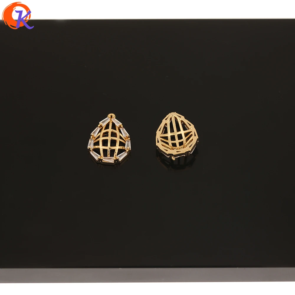 

Cordial Design 20Pcs 11*16MM Jewelry Accessories/DIY Making/Genuine Gold Plating/Drop Shape/Earring Findings/Hand Made/CZ Charms