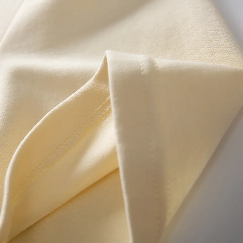 

Women's Casual Short Sleeve T-shirt, high quality thick T-shirt, white, beige, purple, yellow and gray, the latest 2021 summer