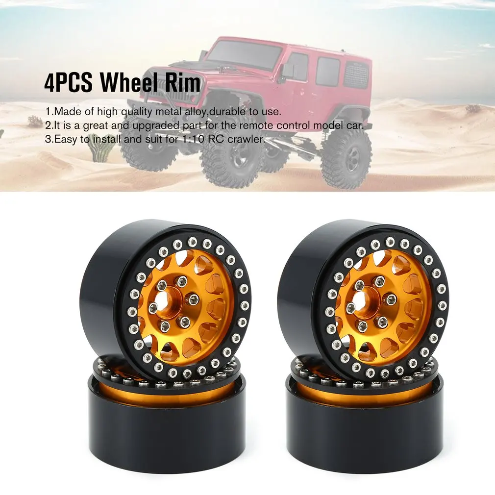 4 шт. 1 9 металлический ободок колеса Beadlock для 1:10 RC Crawler Traxxas Hsp Redcat Rc4wd Tamiya Axial Scx10 D90 Hpi