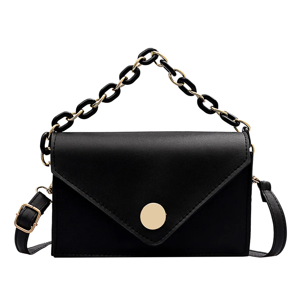 

Retro 2021 Spring Crossbody Bags Women Chain Small Square Envelope Pouch Solid Color Shoulder Casual Messenger Crossbody Bags