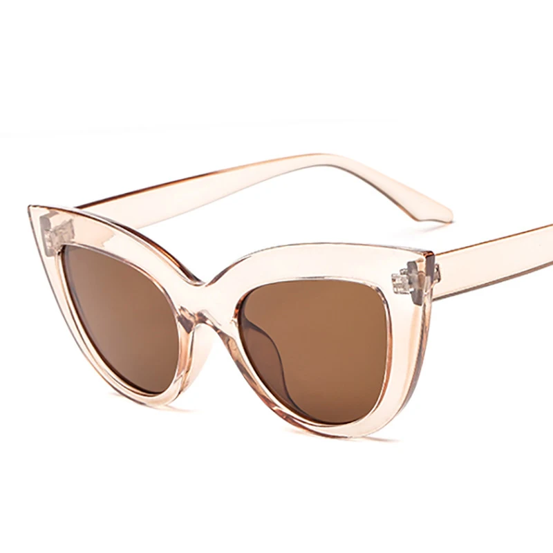 Женские солнцезащитные очки кошачий глаз RBRARE винтажные уличные в большой оправе