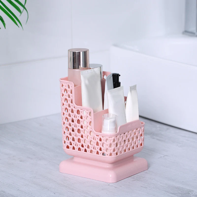 

Cosmetic Storage Rack Plastic Office Storage Basket Home Kitchen Desktop Storage Organizing Box Pen Holder