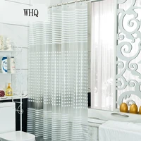 modern geometric bath curtain stripe shower curtain waterproof peva for bathroom bathtub large wide bathing cover rideau de bain
