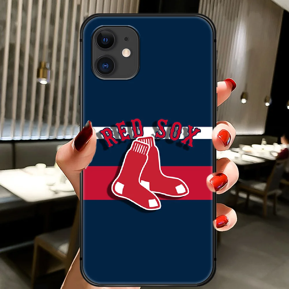 

Red Sox Boston Baseball Phone Case Cover Hull For IPhone 5 5s se 2 6 6s 7 8 12 Mini Plus X XS XR 11 PRO MAX black Waterproof