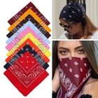 Бандана в стиле хип-хоп, квадратный шейный платок для женщин и мужчин, модная повязка с принтом, головной платок, аксессуары резинки для девочек