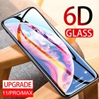 Закаленное стекло 6D для iPhone 11 Pro Max Xs XR X SE 2020, Защитная пленка для экрана iPhone 12 Pro Mini 7 8 6S 6 Plus, защитная пленка, 3 шт.