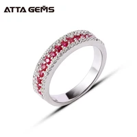 ruby sterling silver rings for women small round created ruby women fine jewelry exquisite style birthday gift for fashion girl