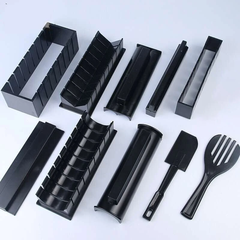 

10pcs Sushi Maker Rice Mold High Quality Japanese Rice Ball Cake Roll Multifunctional Mold Sushi- Making Tools DIY