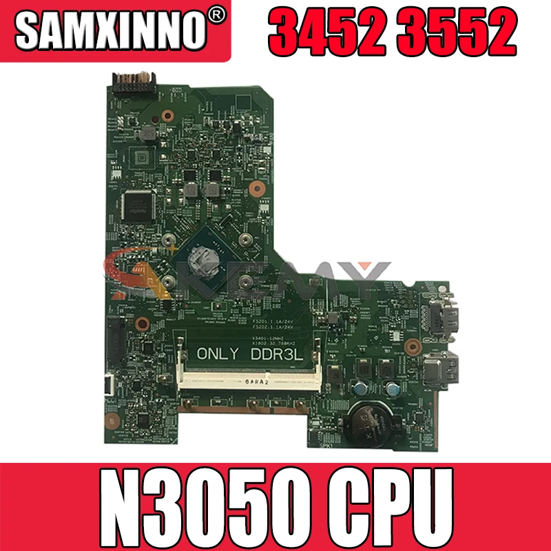 

Akemy 14279-1 FOR DELL Inspiron 3552 3452 Laptop Motherboard N3050 CPU PWB 896X3 CN-041D5Y 41D5Y Mainboard 100%TESTED
