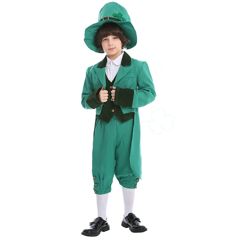 Костюм для мальчиков Leprechaun День Святого Патрика Хэллоуин Ирландия парад