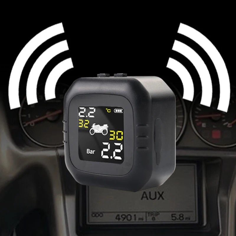 M6 МОТОЦИКЛ TPMS беспроводная система контроля давления в шинах ЖК-дисплей