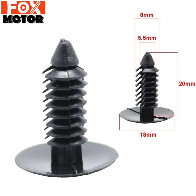 50 шт. пластиковый зажим заклепки застежка 8 мм диаметр для автомобиля