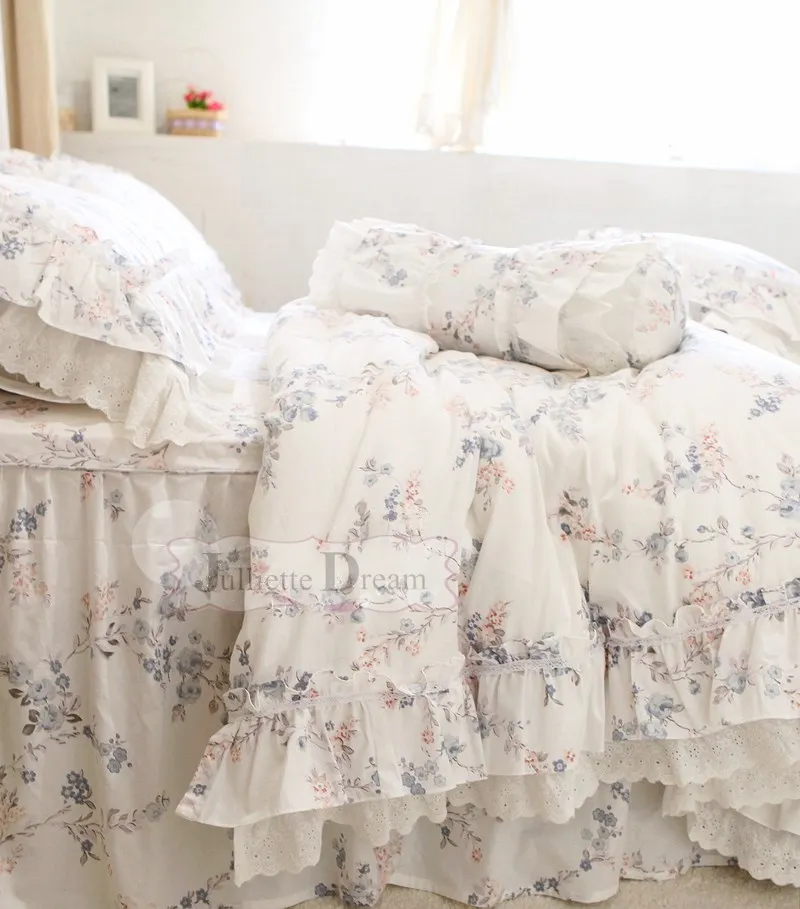 Европейский комплект постельного белья цвета хаки двойной кружевной